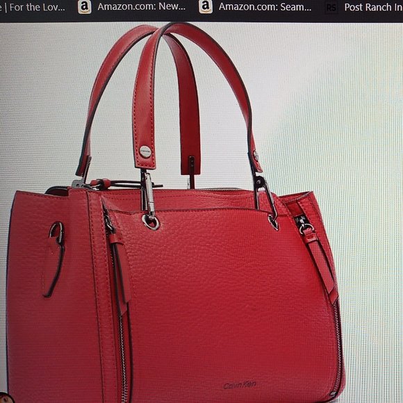 Calvin Klein Medium Red Garnet Tote - Picture 1 of 3
